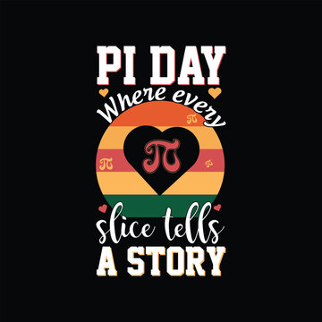 pi day Typography t-shirt design