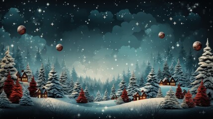 Fototapeta na wymiar Dreamy Christmas Background Featuring Blank Copy Space