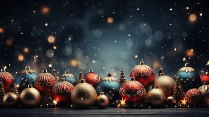 Tranquil Christmas Background Offering Ample Copy Area