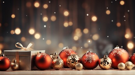 Tranquil Christmas Background Offering Ample Copy Area