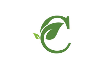 leaf element design with letter combination