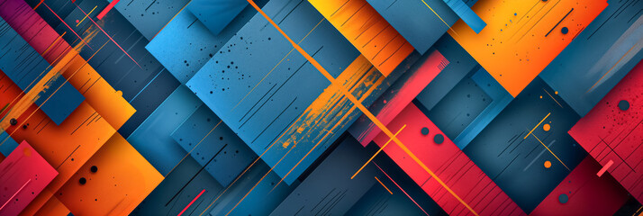 Abstract background with vivid colors, soft contrast and shadows and trend pallete. Banner image with copy space for text.