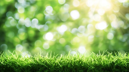 Fototapeta na wymiar green grass with blurred background