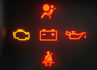 car dashboard lights, engine light