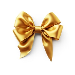 Naklejka premium golden bow on a white background сreated with Generative Ai