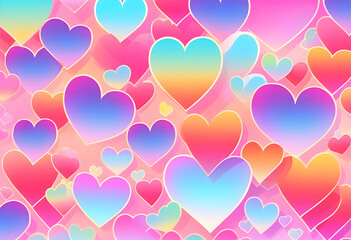 Gradient Heart Background, Background, Gradient, Heart, Colorful, Wallpaper, Abstract, Vibrant, Design, Texture, Pattern, Modern, Decoration, Artistic, Digital, AI Generated