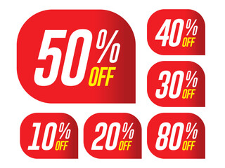 Price tags vector collection. Ribbon sale banners isolated. New collection offers. Vector Illustration