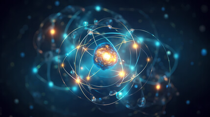 Obraz premium Atomic nucleus illustration