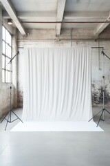 Elegant white grunge wall structure and canvas background for artistic graphic design projects vertical