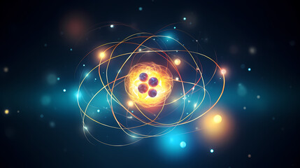 Obraz premium Atomic nucleus illustration