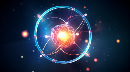 Obraz premium simple atomic concept