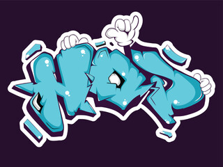 Art & Illustration cool hip hop illustration sticker design graffiti art
