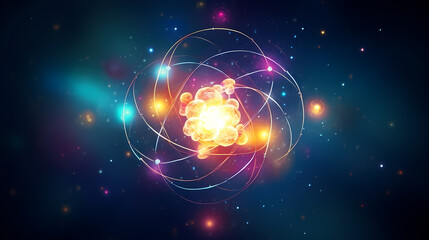 Obraz premium simple atomic concept