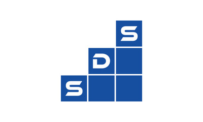 SDS initial letter financial logo design vector template. economics, growth, meter, range, profit, loan, graph, finance, benefits, economic, increase, arrow up, grade, grew up, topper, company, scale