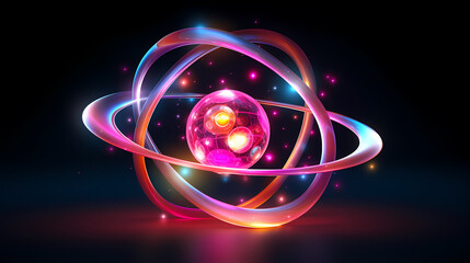 Obraz premium simple atomic concept