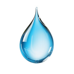 Natural water drop isolated on transparent background. Clipping path.