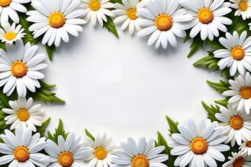 Fototapeta premium beautiful abstract background with bright daisy flowers.