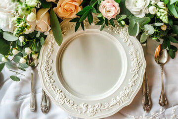 Elegant Dining: A Sophisticated Table Setting Ready for a Memorable Banquet, Where Every Detail Matters