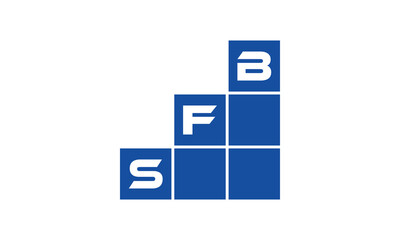 SFB initial letter financial logo design vector template. economics, growth, meter, range, profit, loan, graph, finance, benefits, economic, increase, arrow up, grade, grew up, topper, company, scale