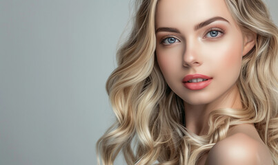 Fototapeta premium blonde hair Model. 