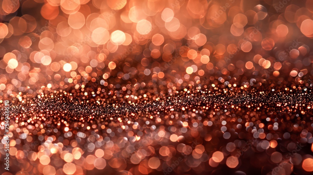 Poster abstract golden sparkling background with shimmering bokeh lights and warm festive glow