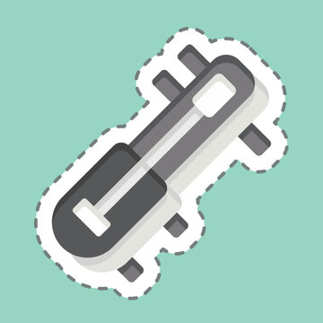 Sticker line cut Krapeu. related to Cambodia symbol. simple design editable. simple illustration