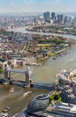 London panorama from above