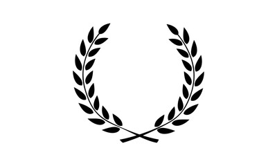 Vektor Stok Anniversary Laurel Wheat Wreath Logo