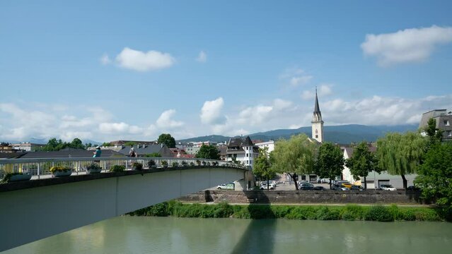 The panorama of Villach, Austria