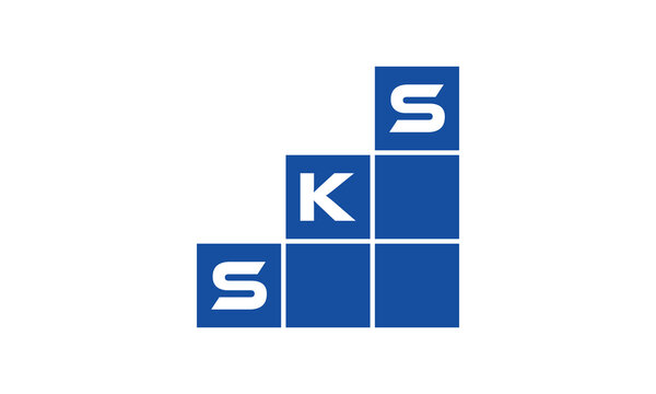 SKS initial letter financial logo design vector template. economics, growth, meter, range, profit, loan, graph, finance, benefits, economic, increase, arrow up, grade, grew up, topper, company, scale