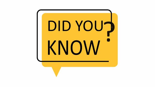 Did you know animation moving white background
