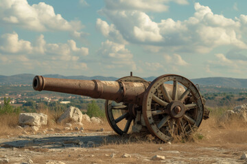 photo of ancient cannon, Repairs on the battlefield, realistic, Sony a1, --ar 3:2 --v 6 Job ID: a41f9100-d86c-4857-a062-2075f8ea9a27