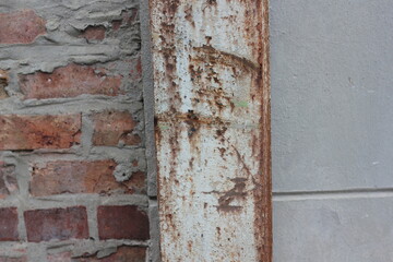 Rusty old building wall detail.