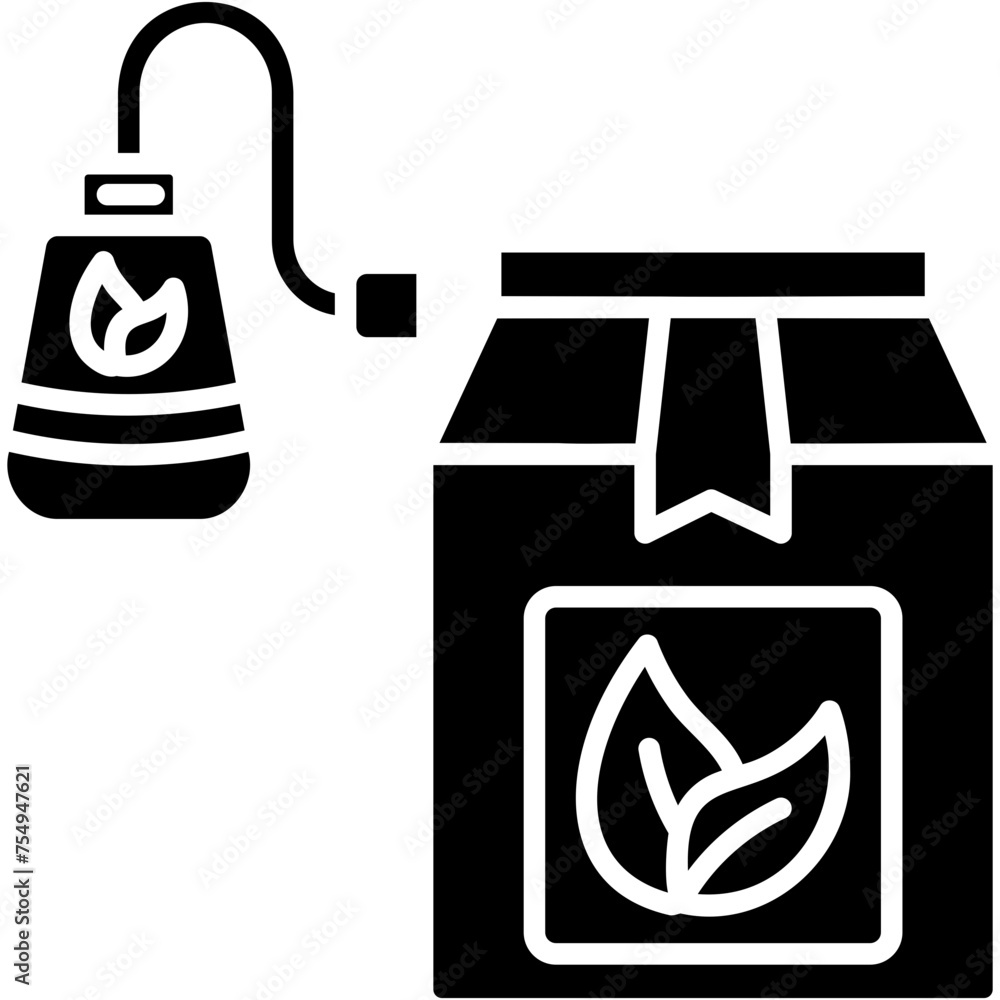 Sticker tea bag icon