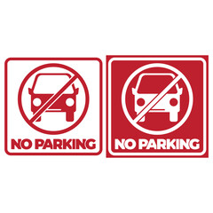 No parking warning sign icon design