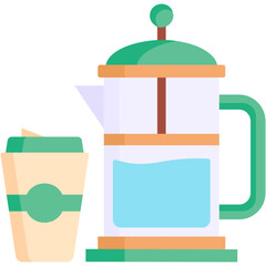 French Press Illustration