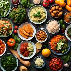 set of food,vegetables