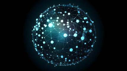 Global communication concept earth rotation and node network