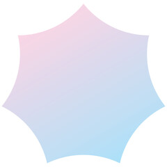 吹き出しのイラスト6【パステルカラーの2色グラデーション（ピンク・水色）】