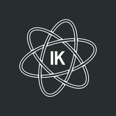 IK letter logo design on white background. IK logo. IK creative initials letter Monogram logo icon concept. IK letter design