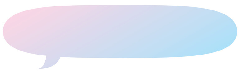 吹き出しのイラスト14【パステルカラーの2色グラデーション（ピンク・水色）】