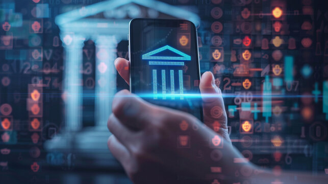 Neobanks revolution digital banking on smartphone fintech evolution secure transaction cyber world