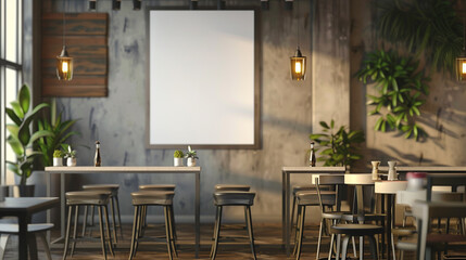 Restaurant menu board blank mockup showcase your menu items and prices design background