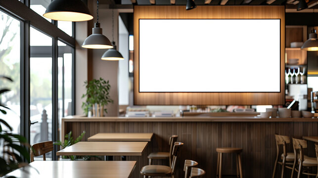 Restaurant menu board blank mockup showcase your menu items and prices design background