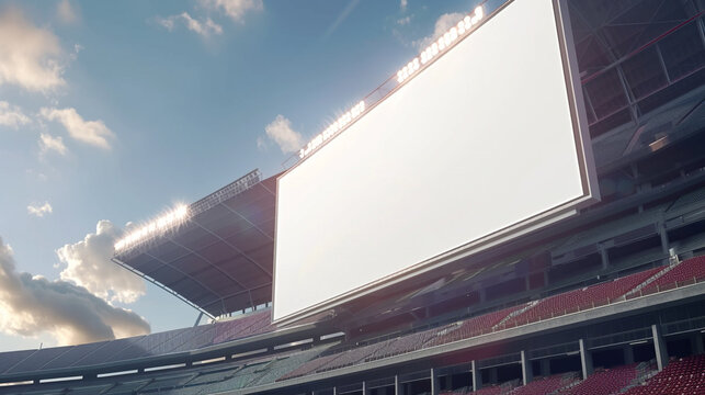 Sports Arena Billboard Blank Mockup Showcase Your Brand or Sponsorship Messages on Billboard