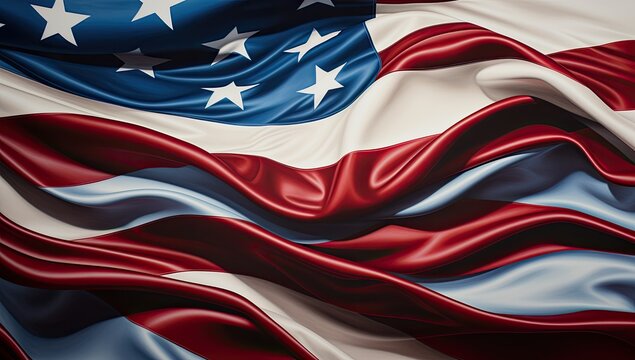 us american flag waving in wind