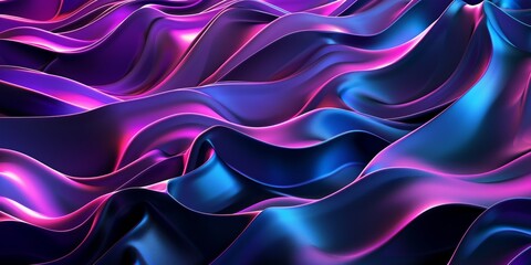 A purple and blue wave with a purple and blue background