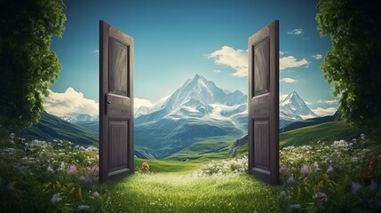 open doors show the way to new world