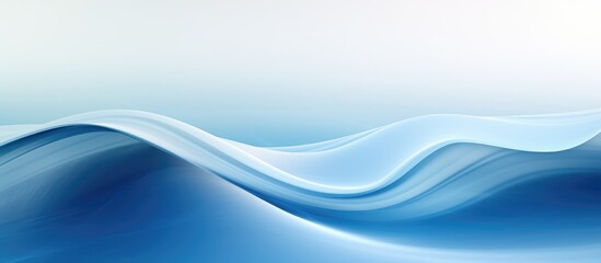 Fototapeta premium A liquid electric blue wave cascading down a white slope against a cloudy sky, creating a mesmerizing pattern on the horizon