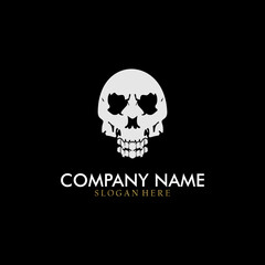 Cool skull logo. Skull vector illustration.	